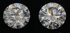 Lot De 2 Cvd Labo Grown Rond Coupe Diamants Certifié Igi Carats = 4.65 H VVS2 - £18,206.20 GBP