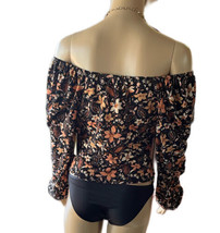 Liberty Love Floral Boho Cropped Blouse With Large Sleeves Women Medium NWT - £27.25 GBP
