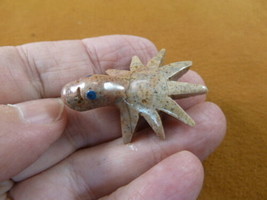 Y-OCT-13) baby red tan OCTOPUS carving SOAPSTONE stone PERU FIGURINE lov... - €7,51 EUR