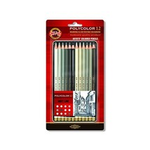 KOH-I-NOOR Polycolor Grey Line Artist&#39;s Coloured Pencils (Set of 12)  - £27.88 GBP