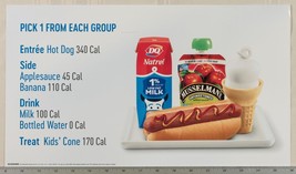 Dairy Queen Poster Kids Menu Instructions 9x17 dq2 - £12.21 GBP