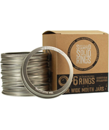 Stamped Stainless Steel Wide Mouth Mason Jar Replacement Rings/Bands/Top... - £20.06 GBP