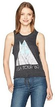 Chaser Def Leppard US Tour &#39;80 Vintage Triblend Tie Front Muscle Tee ( L ) - $118.77