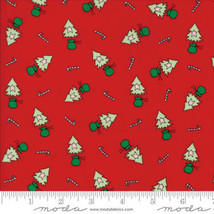 Moda Merry Merry Snow Days Red 2942 11 Quilt Fabric By The Yard - Bunny Hill - £8.31 GBP
