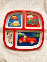 Mainstays Child&#39;s 10 1/2&quot; Divided Dinner Plate w/Vehicle Theme (Set of 3)-NEW - £17.13 GBP