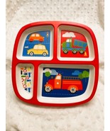Mainstays Child&#39;s 10 1/2&quot; Divided Dinner Plate w/Vehicle Theme (Set of 3... - £17.12 GBP