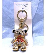 Teddy Bear Goldtone W/Austrian Crystals Keychain W/Lobster Claw AWESOME!... - €17,06 EUR