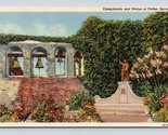 Campanaro Missione San Juan Capistrano California Ca Unp Lino Cartolina M7 - $4.04