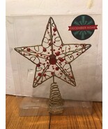 Christmas Tree Topper Star Gold &amp; Red-Brand New-Ships N 24h - $37.88 CAD