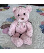 VTG Gund Beary Long Legs Teddy Bear pink floral bow 1456 lovey - $460.08 MXN