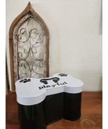 Metal Enamel-Dog Bone Shape Pet Dog Food/Toys Storage - $26.80 CAD