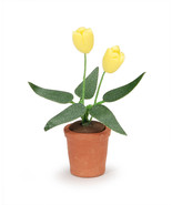 Timeless Minis Pot With Yellow Tulips 0.5 X 1.625 Inches - £15.55 GBP