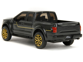 2017 Ford F-150 Raptor Pickup Truck Black Metallic with Gold Stripes &quot;Pink Slips - £18.77 GBP