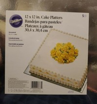 Wilton Five(5) - 12 x 12 Silver Foil Cake Platters Greaseproof New in Pa... - $7.84