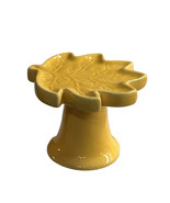 Ceramic Tray, Creative Leaves Design Yellow Soap Dish 3 Inches Tall - $19.68