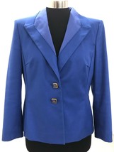 ESCADA Blue Cotton Blend 3/4 Sleeve Blazer Style#5001623 Sz 40/US 10 - £295.39 GBP