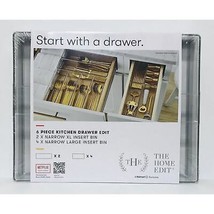 The Home Edit 6 Piece Kitchen Drawer Edit Narrow Insert Bin Set - £14.04 GBP