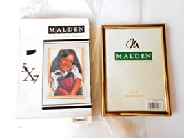 Malden Solid Brass 5&quot; x 7&quot; Picture Frame #15-57 - £11.60 GBP