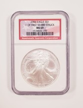 2006 S $1 Silber American Eagle Ausgewählten Von NGC As MS-69 1 Von Erst... - £70.60 GBP