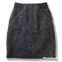 Halogen Blue Textured Pencil Skirt Zipper Detail sz 2 - £30.85 GBP