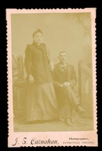 Vintage CDV Photo Genealogy JE Carnahan Studio Couple Wytheville Virginia - $10.88