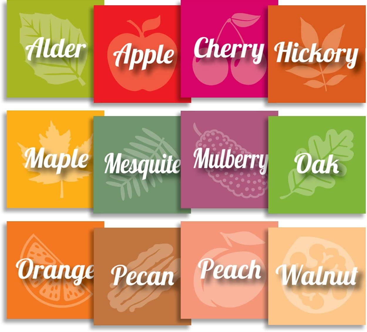 15 Pellet Smoker Wood Flavor Label Magnets 2” X 2” For Bbq Grill Grillin... - $31.95