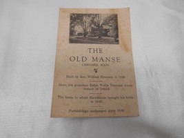 Antique The Oldmanse Concord Mass. Place Card Advertising Paper Ephemera Old Vtg - £23.45 GBP