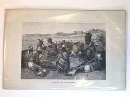 1893 Vintage Book  Illustration Mexicans Dealing Monte by Frederic Remin... - £18.78 GBP