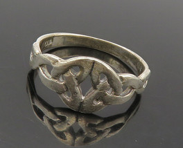 925 Sterling Silver - Vintage Shiny Celtic Knot Band Ring Sz 7.5 - RG16570 - $489.31 MXN