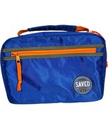 Bible Cover Medium, Saved By Grace Eph 2:8 Blue/Orange Nylon Christian A... - $32.06 CAD