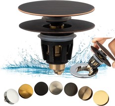 Artiwell Universal Bathroom Sink Drain Stopper, Fits Most, Oil Rubbed Br... - $40.99