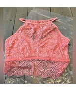 Zenana Outfitters Bralette Unlined Floral Lace Women’s Blush Pink Bra Si... - $13.99