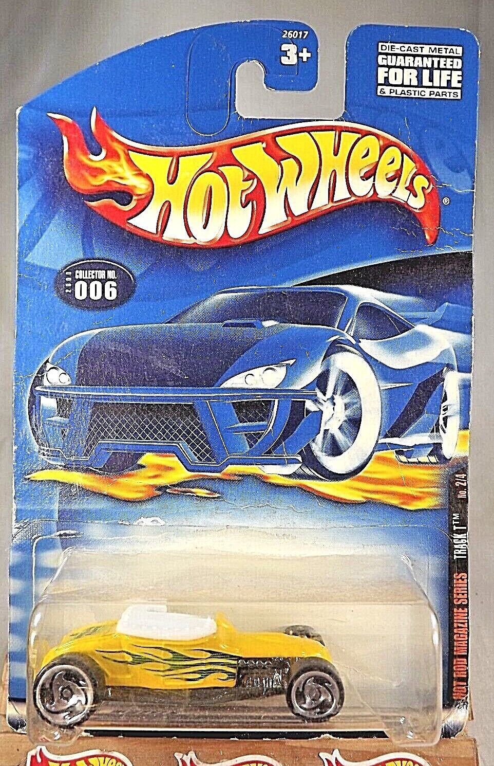 2000 Hot Wheels #6 Hot Rod Magazine 2/4 TRACK T Yellow w/Chrome SB Sp  Thailand