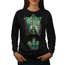 Wellcoda Rib Cage Skeleton Womens Sweatshirt, Festival Casual Pullover J... - £22.71 GBP+