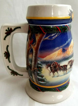 2000 Budweiser Beer Stein Mug Holiday in the Mountains CS-416  - £23.99 GBP