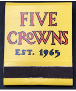 Five Crowns Restaurant Lawry&#39;s Matchbook Corona Del Mar CA Full 20 Unstruck - $8.59