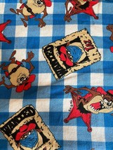 Vintage Tazmanian Devil Warner Brothers Outlaw 1990s Bolt of Fabric 121&quot; x 44&quot; - £27.05 GBP