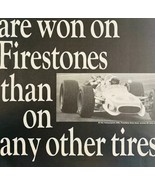 1968 Firestone Tires Indianapolis Advertisement Life Magazine Automobili... - $19.99