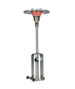 40000 BTU Silver Steel Propane Cylindrical Pole Standing Patio Heater - $1,241.81 CAD
