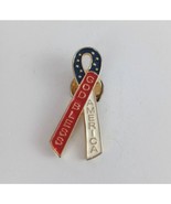 Vintage God Bless America Awareness Ribbon Lapel Hat Pin - €7,21 EUR