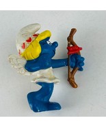 Smurf Smurfette Valentines Cupid Bow 1982 Schleich Peyo Toy Figure Prete... - £7.16 GBP