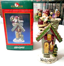 Kurt S Adler Snowfolk SnowTown Santa in the Chimney Figurine St Nick Chr... - $24.74