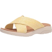 Easy Spirit Women Cross Strap Slide Sandals Taite 2 Size US 9M Yellow - £26.11 GBP