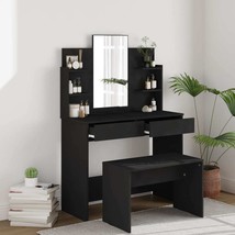 Dressing Table Set Black 96x40x142 cm - £374.21 GBP