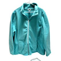 Old Navy Fleece Jacket Womens 2X Full Zip Pockets Turquoise Blue - £15.25 GBP