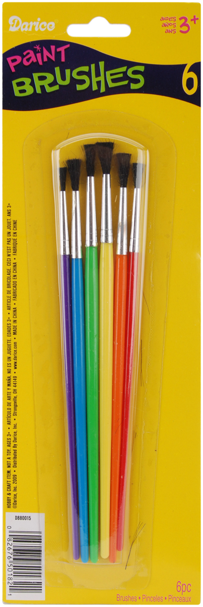 Darice Basic Paint Brushes  6 Pack - $16.03