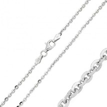 925 Sterling Silver Italian Italy Rolo edge cut chain 1.6mm- 16&quot; 18&quot; 20&quot; 22&quot; 24&quot; - £13.19 GBP+