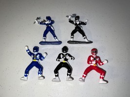1993 Bandai Mighty Morphin Power Rangers Lot PVC 3&quot; Mini Figures Red Black Blue - £19.41 GBP