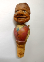 ANRI Mechanical Man Mouth Moves Bottle Stopper Puppet Barware Italy Vintage - £17.05 GBP