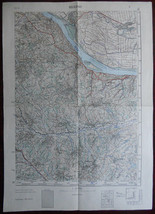 1950 Military Topographic Map Beograd Grocka Vrcin Belgrade Serbia Donau - £40.00 GBP